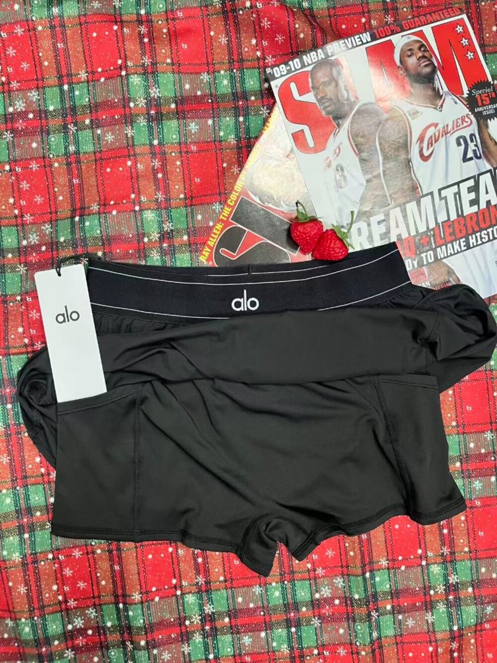 🍓Brand New Alo Yoga Match Point Tennis Skirt Black Classic Style - Picture 5 of 8